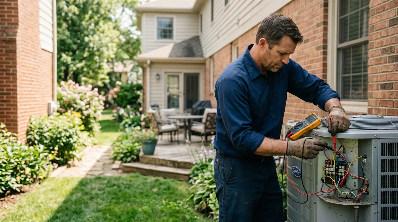 HVAC technician working near Blue Jay, CA